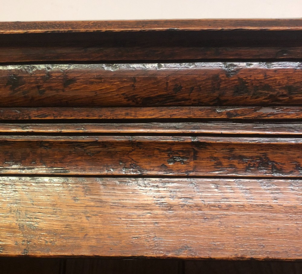 Antique  oak Welsh dresser and shelves.  View III