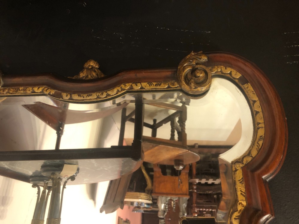 Georgian style walnut and parcel gilt pier mirror. View VI