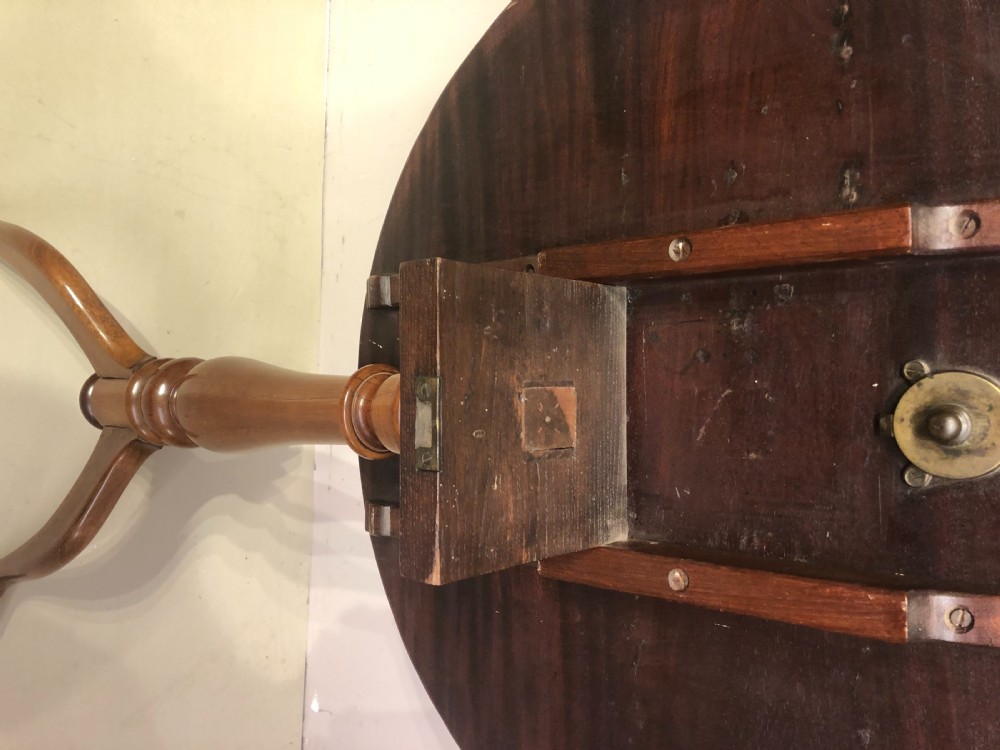 Georgian mahogany tilt top tripod table. View III