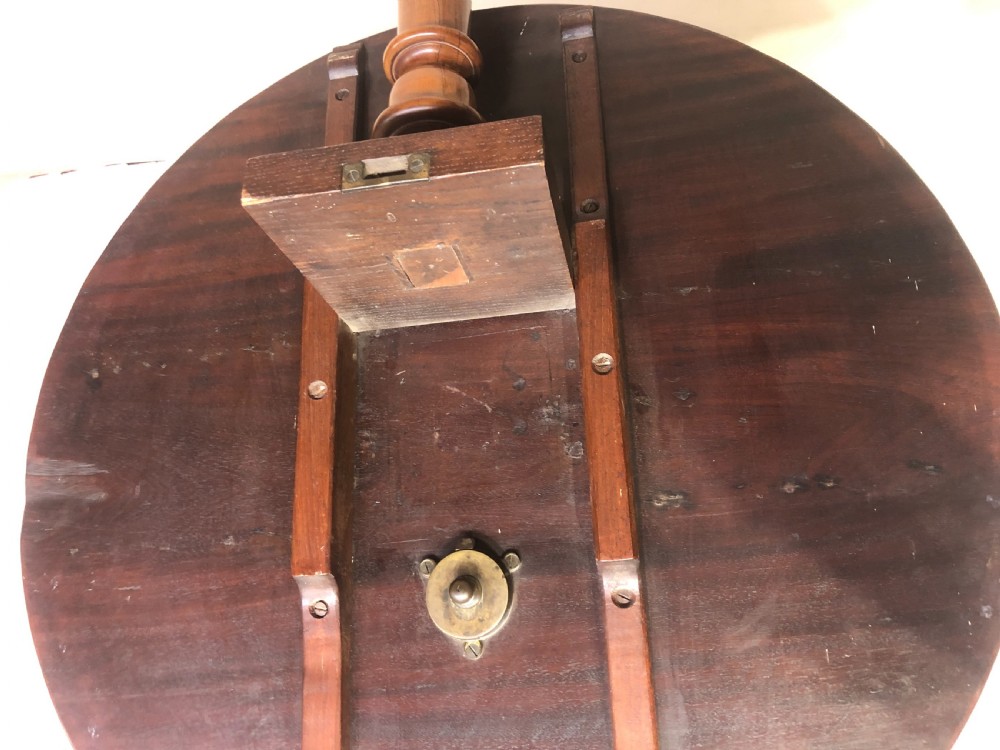 Georgian mahogany tilt top tripod table. View IV