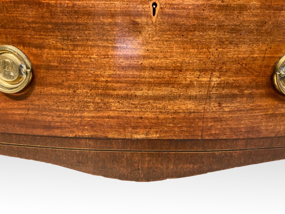 Admiral Nelson mahogany chest of drawers.  View VI