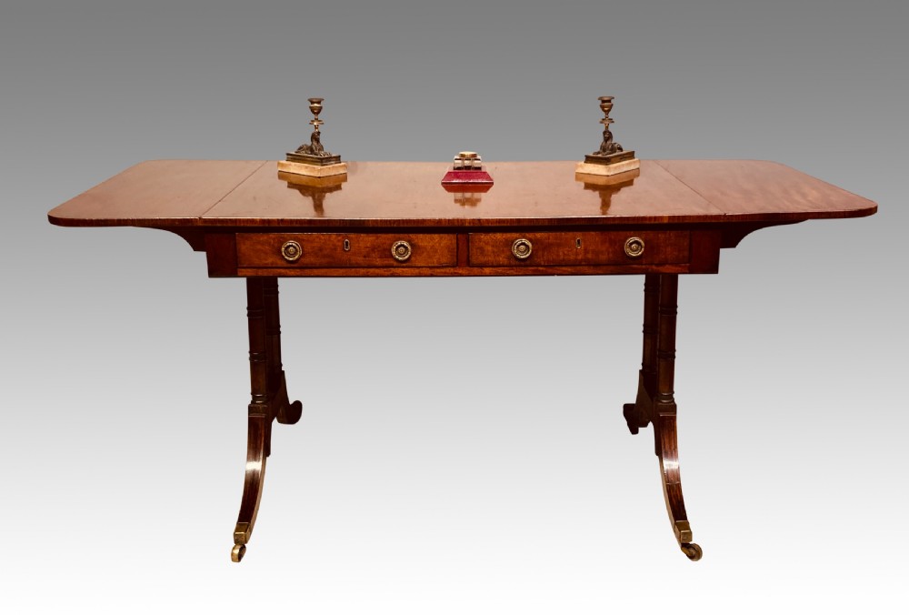Regency mahogany sofa table.