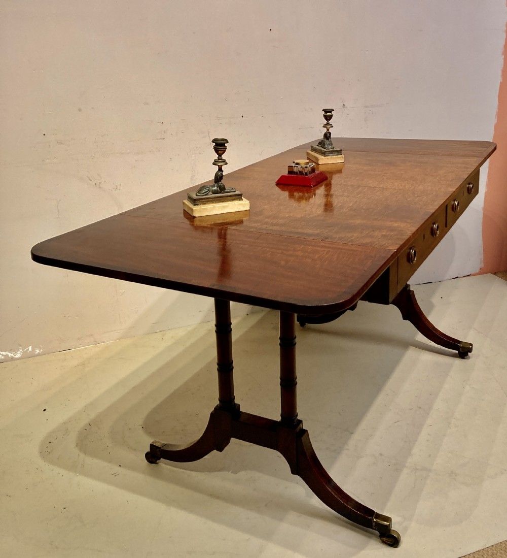Regency mahogany sofa table. View V
