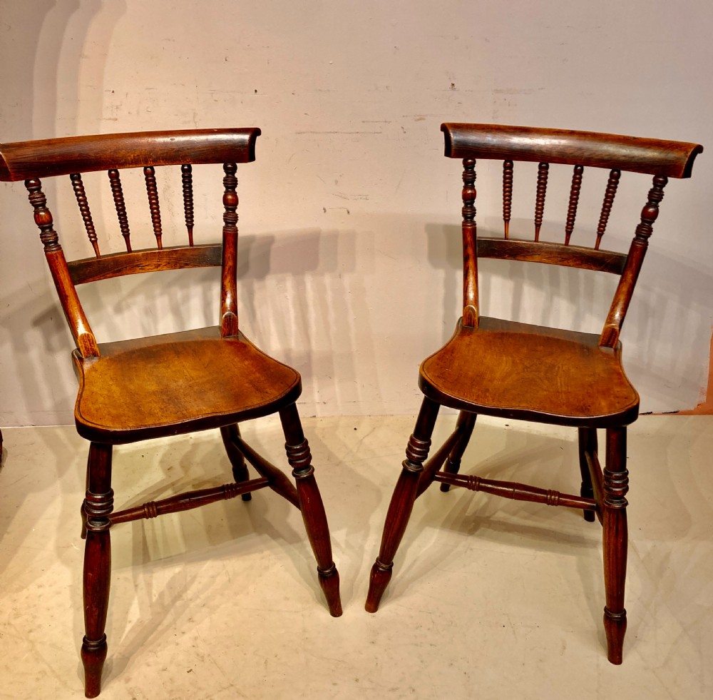 Pair of simulated rosewood side chairs.