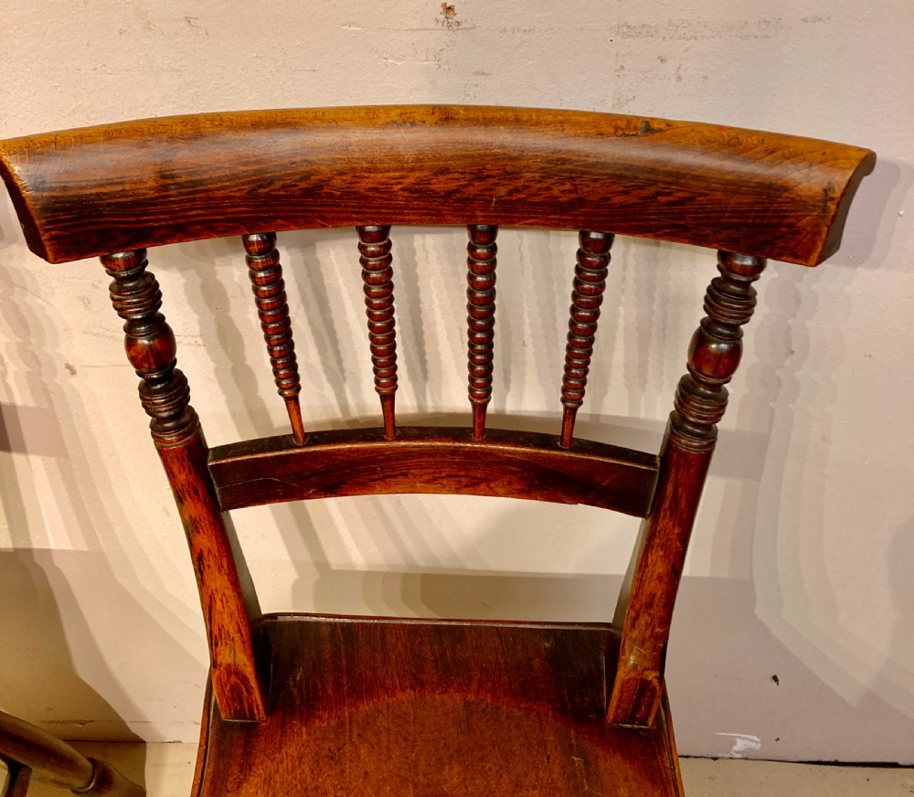 Pair of simulated rosewood side chairs. View II