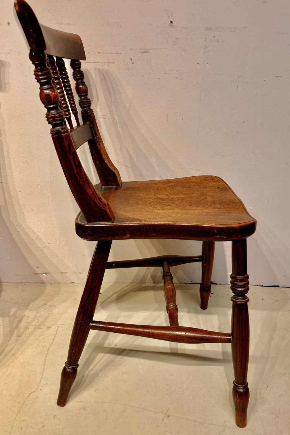 Pair of simulated rosewood side chairs. View III