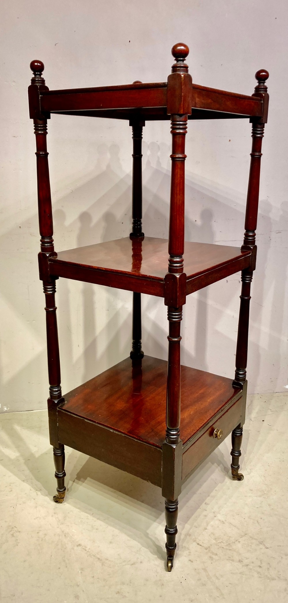 Georgian mahogany 3 tier whatnot.