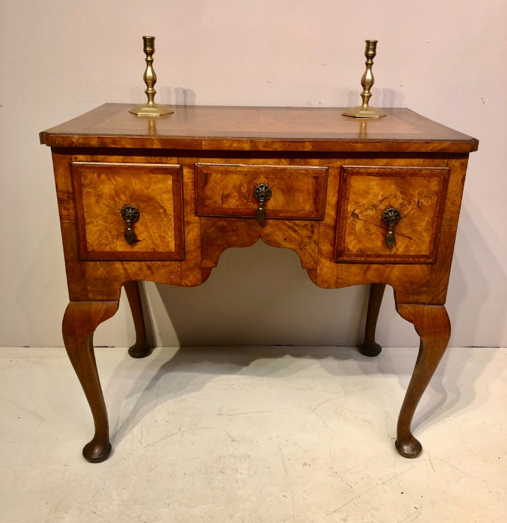 Antique Queen Anne style walnut lowboy.
