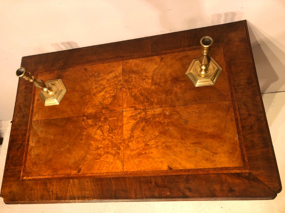 Antique Queen Anne style walnut lowboy. View II