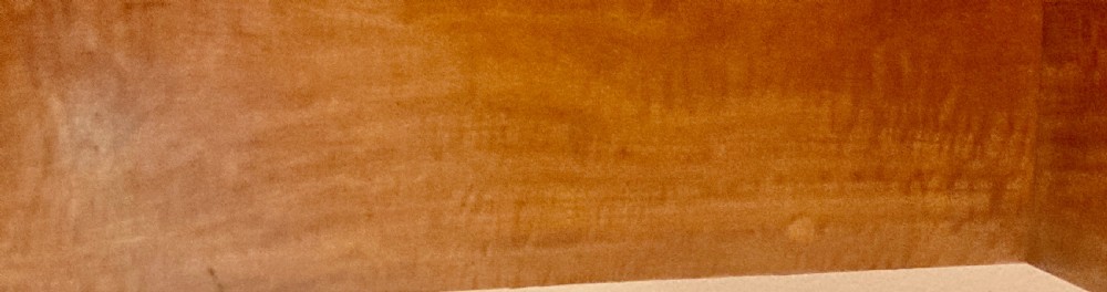 19th century satinwood kneehole desk. View V