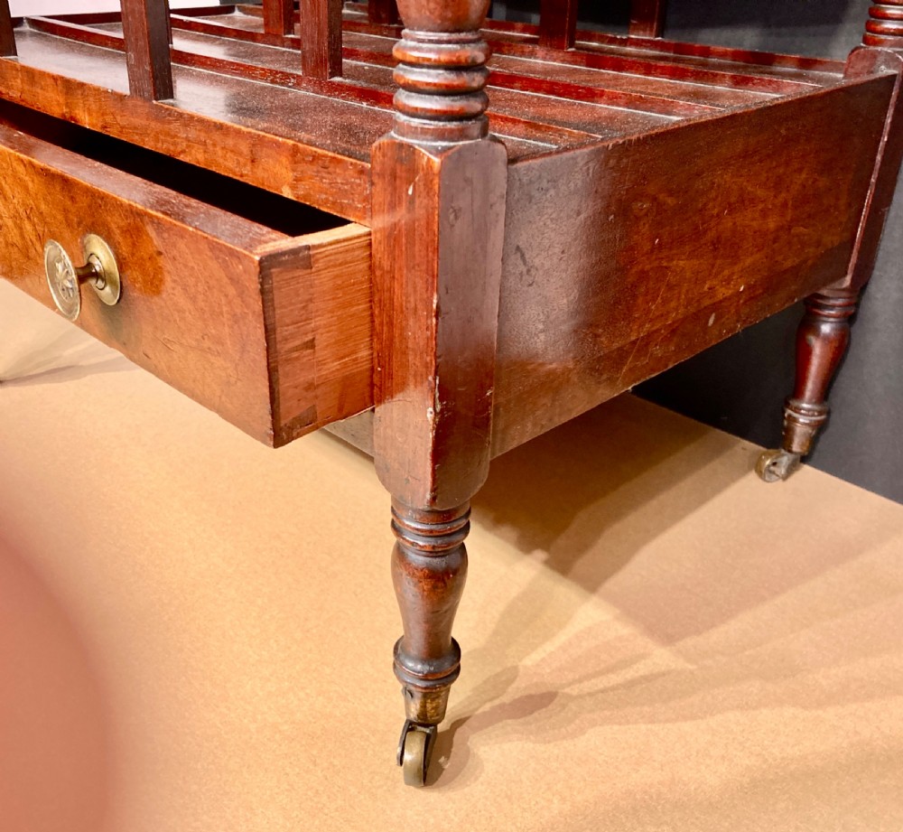 Georgian boat shaped mahogany canterbury. View III