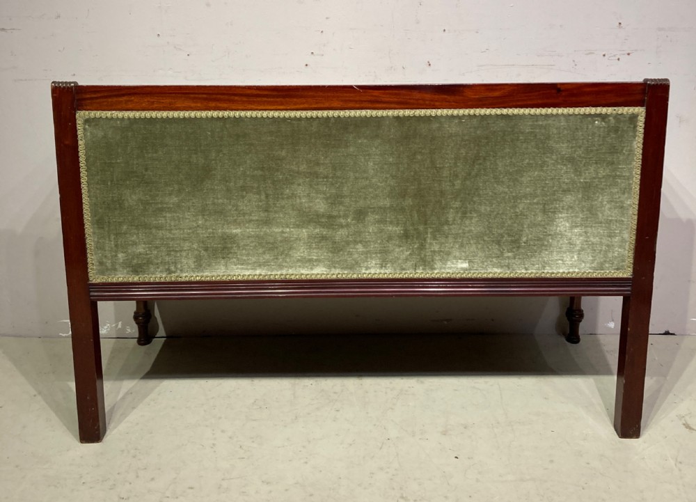 Small Victorian mahogany hall seat. View V
