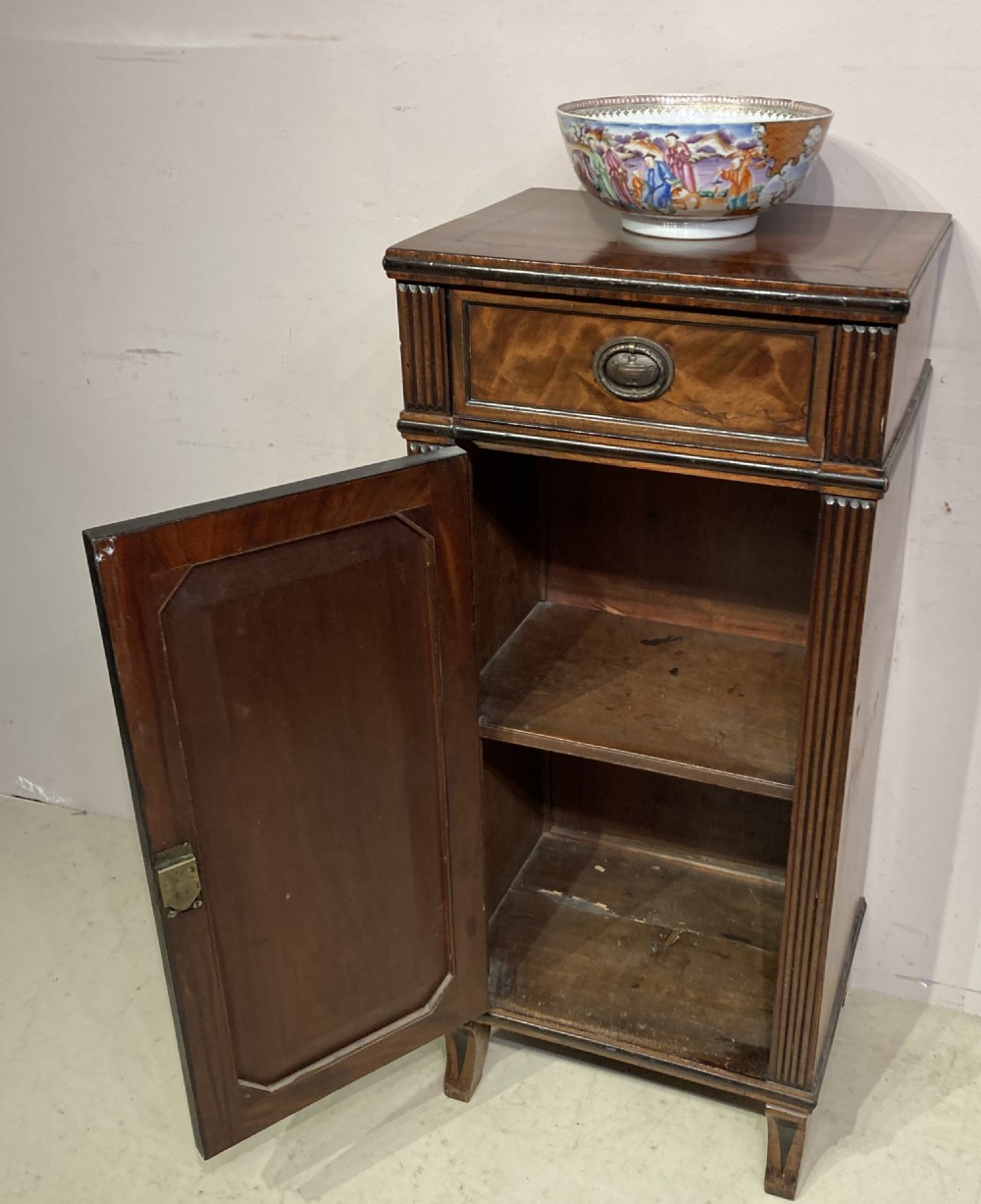 Regency mahogany pedestal cupboard. View IV