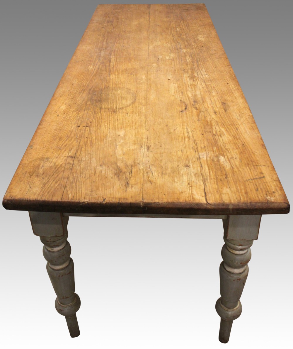 19th century pine farmhouse dining table.