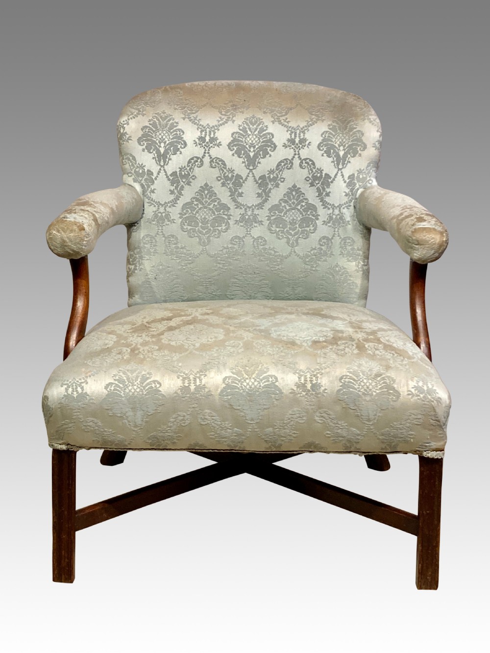 Georgian mahogany library chair.