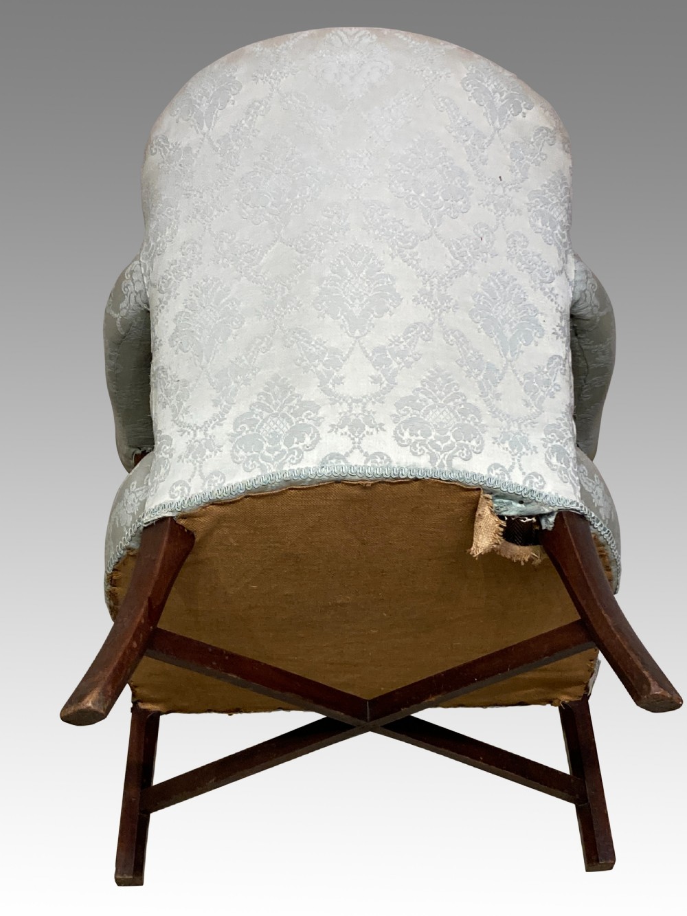 Georgian mahogany library chair. View III