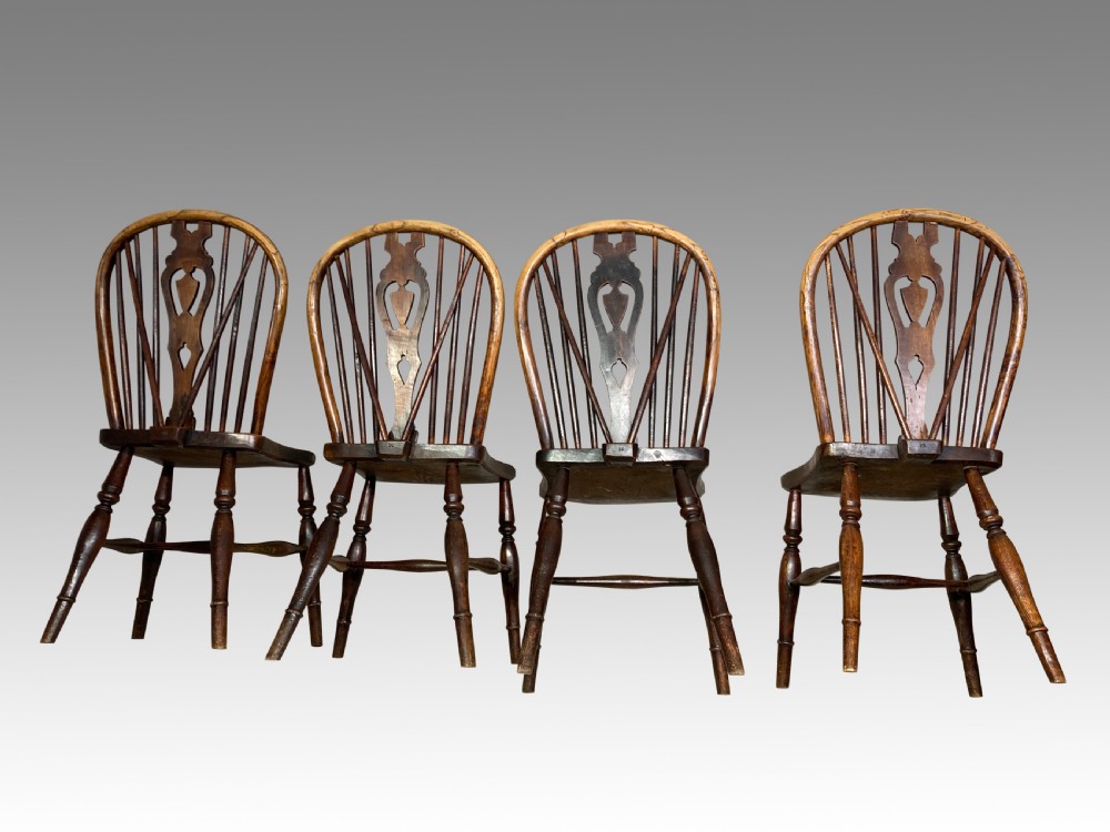 Set of 4 Georgian country Windsor chairs. View IV