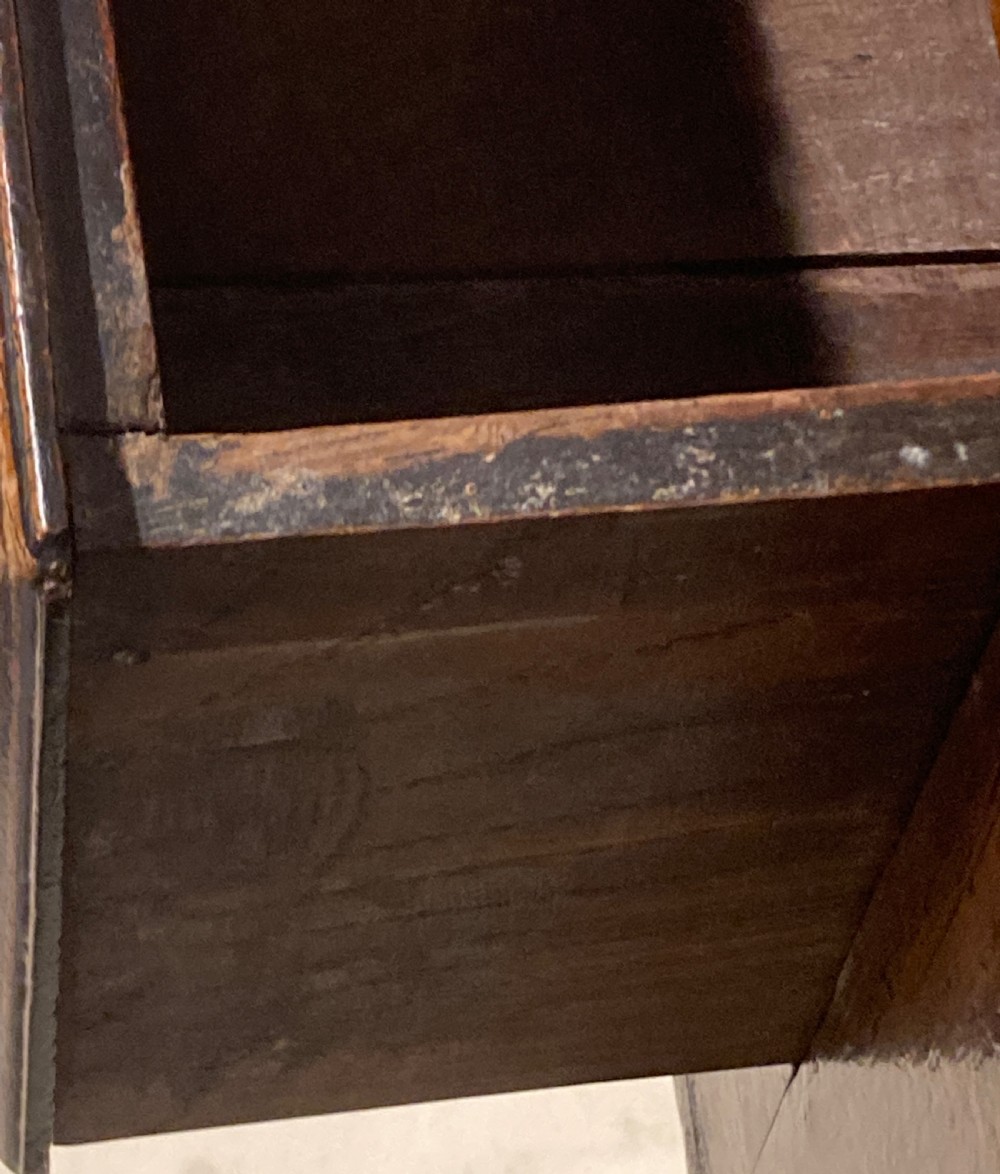 Georgian oak and elm dresser base . View III