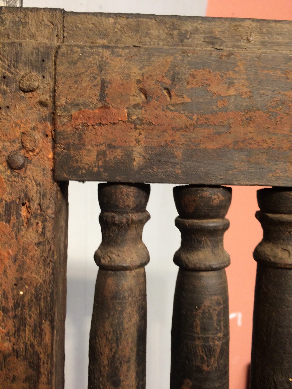 18th century French Provincial walnut food cupboard. View V