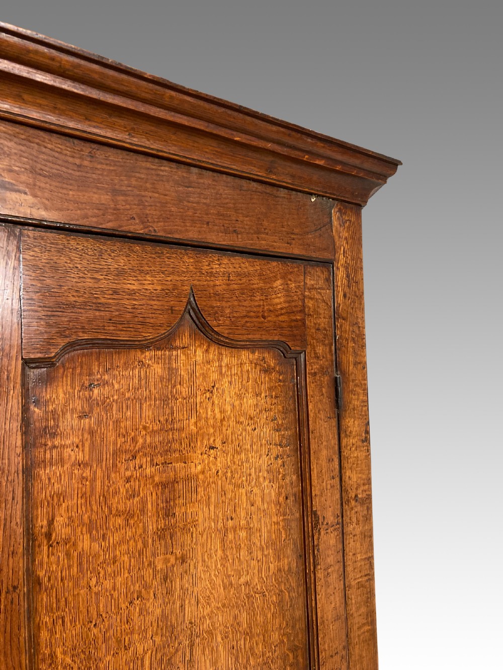Antique Welsh oak double corner cupboard. View II