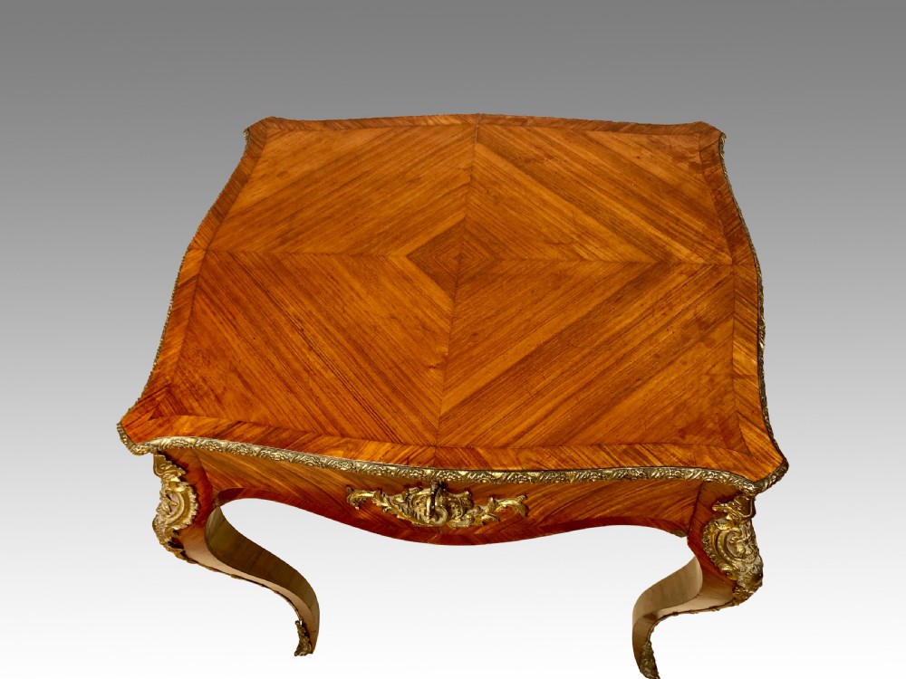 Antique French kingwood writing table. View II
