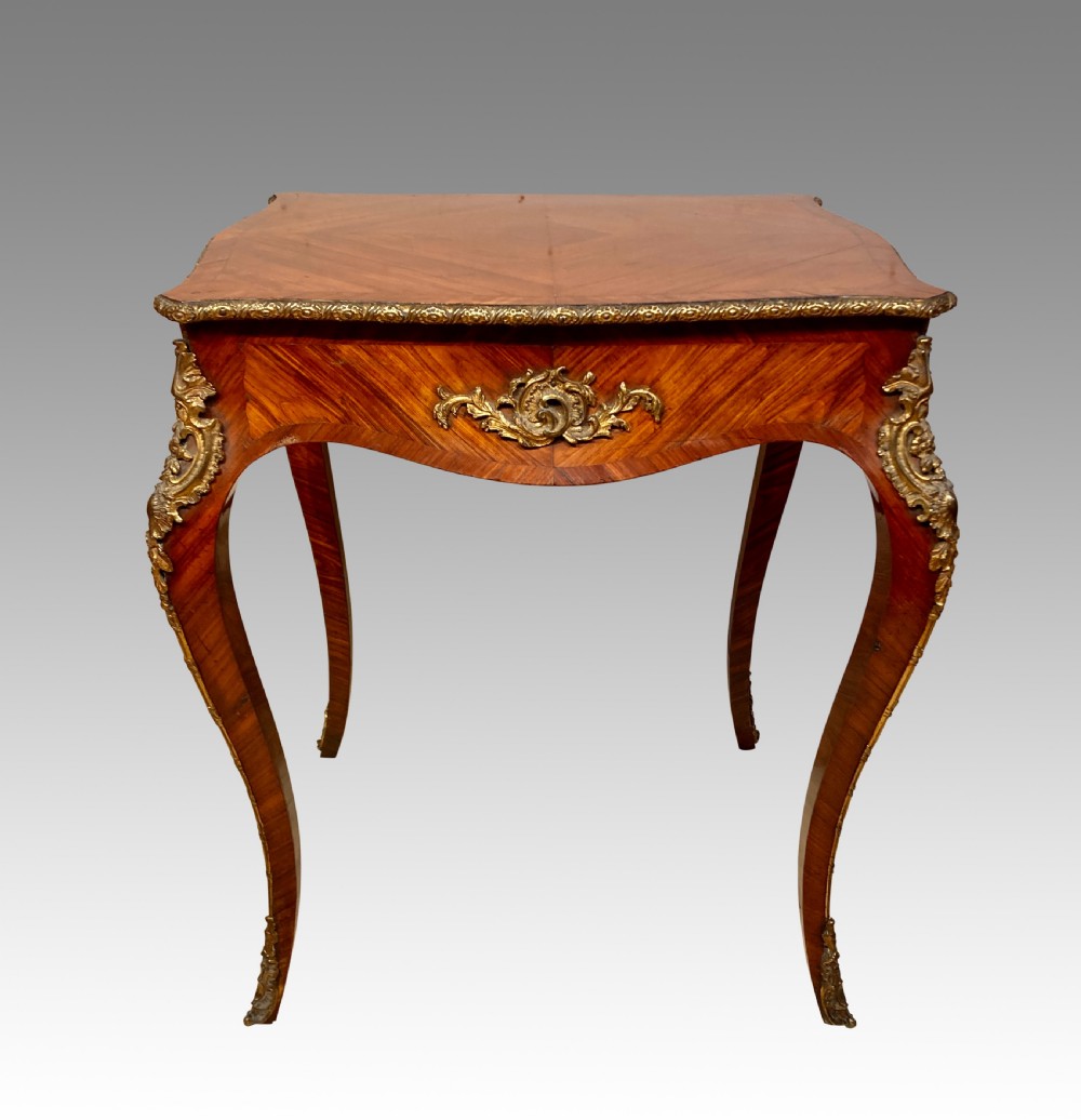 Antique French kingwood writing table. View IV