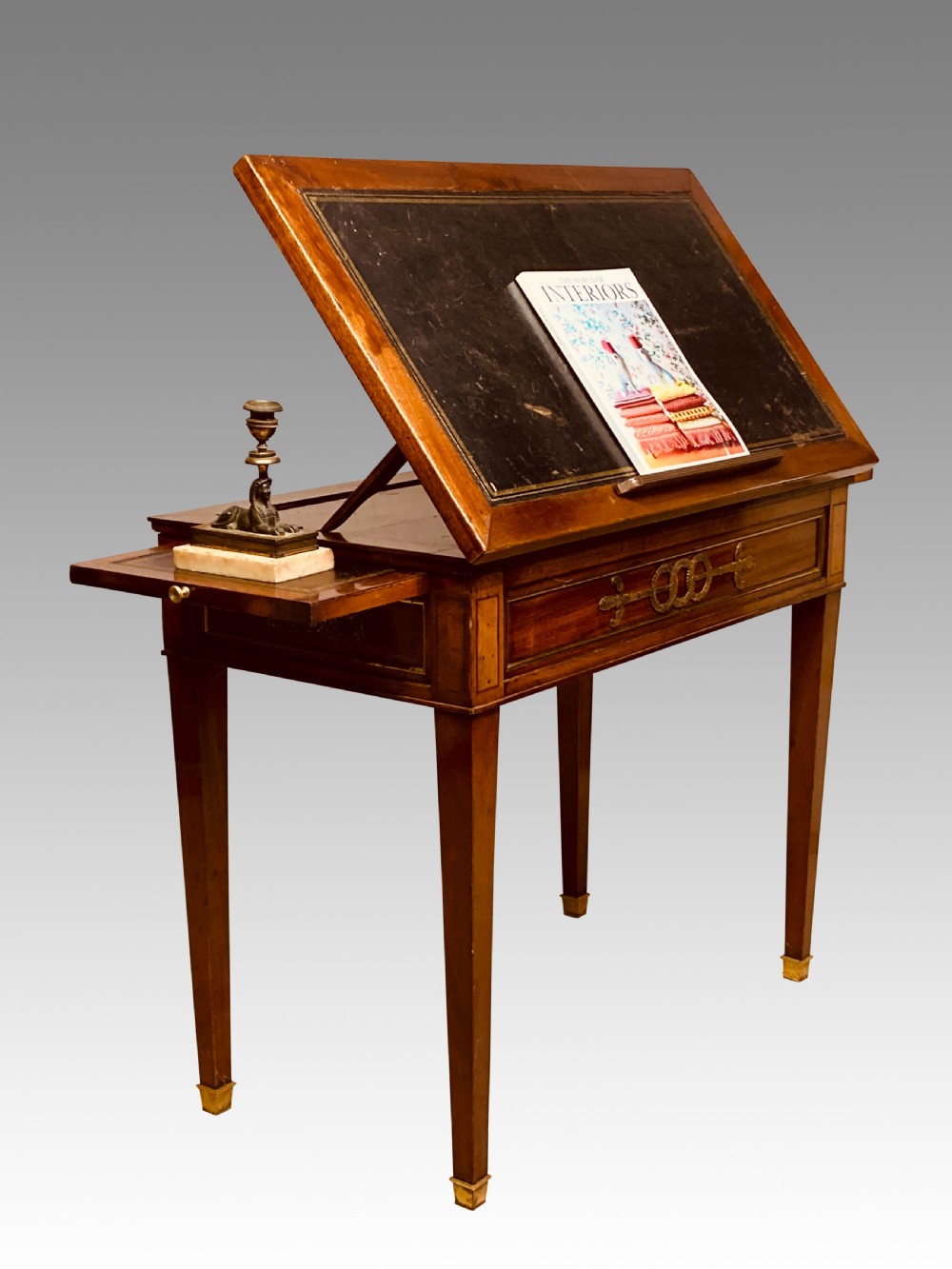 19th century mahogany writing/reading table. View III