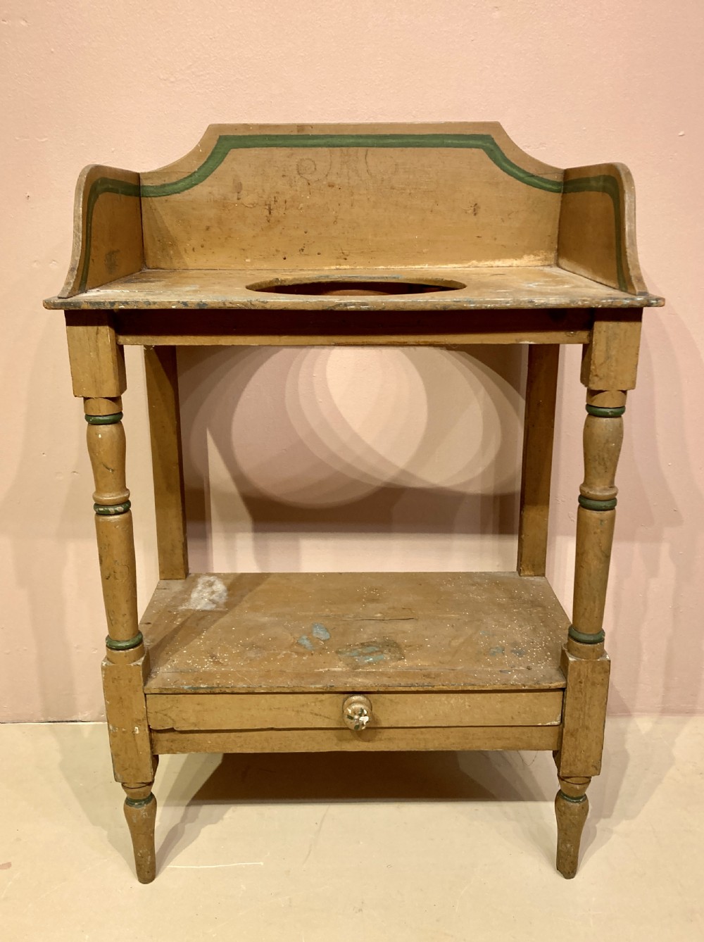 Georgian painted  pine washstand.