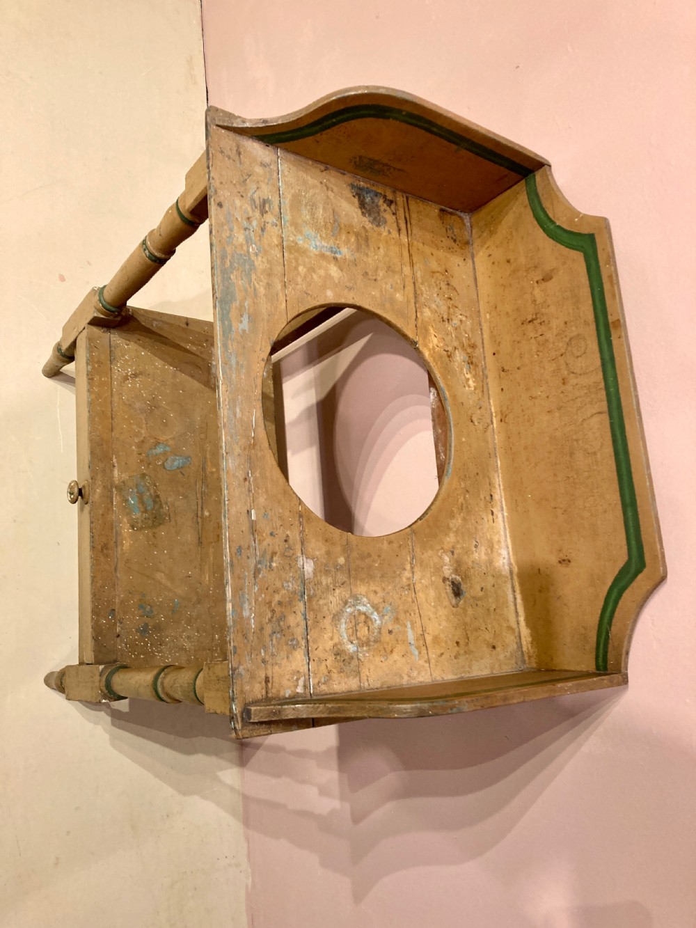 Georgian painted  pine washstand. View II