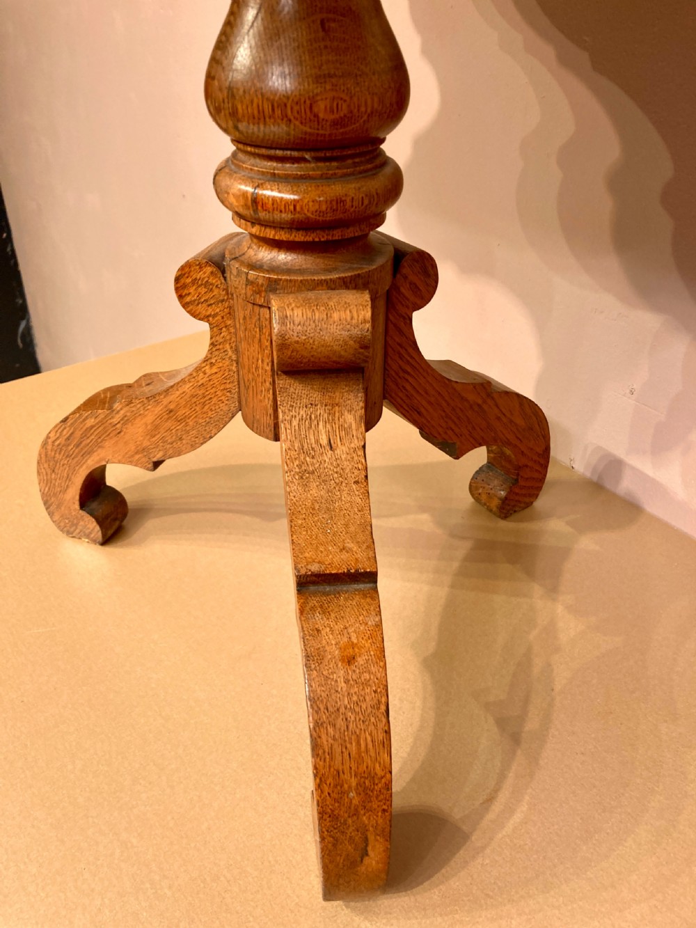 Antique oak wine table. View IV
