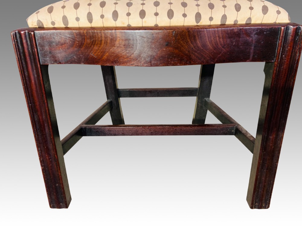 Set of ten Chippendale mahogany dining chairs. View V