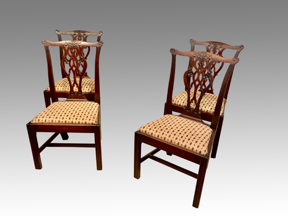 Set of ten Chippendale mahogany dining chairs. View VIII