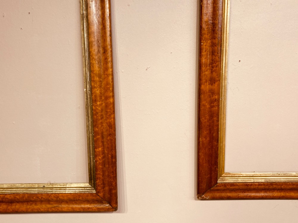 Pair of early Victorian bird’s eye maple picture frames. View II