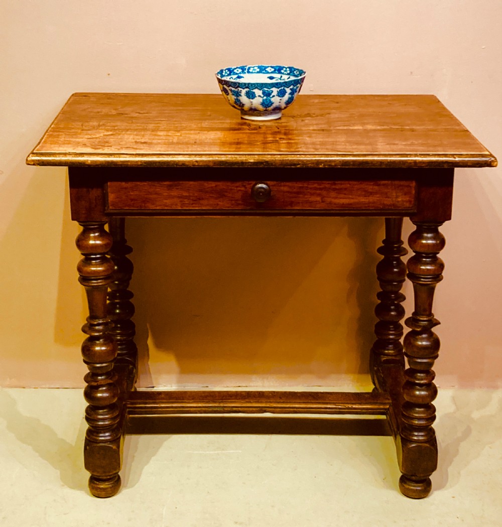 17th century walnut side table.