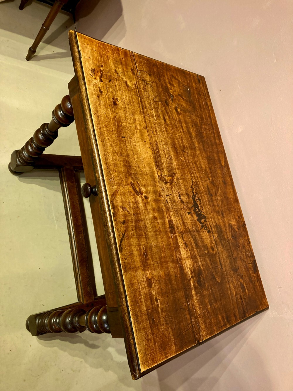 17th century walnut side table. View III