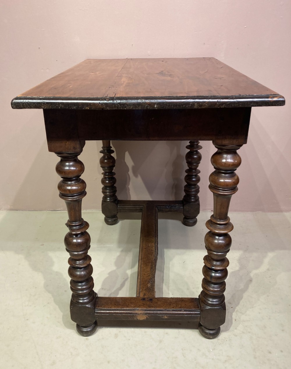 17th century walnut side table. View IV
