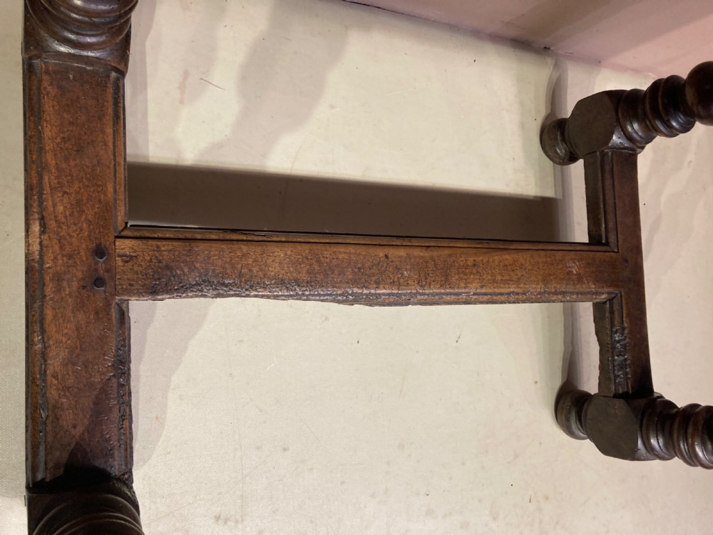 17th century walnut side table. View VI