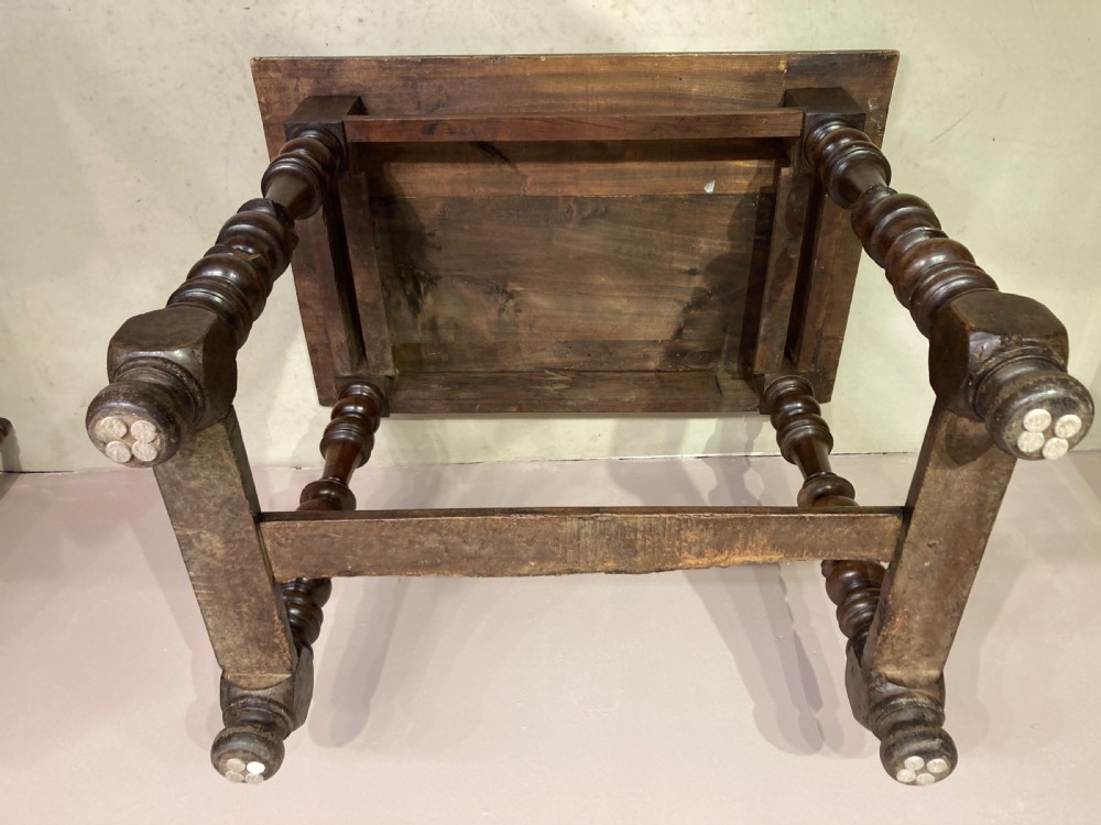 17th century walnut side table. View IX