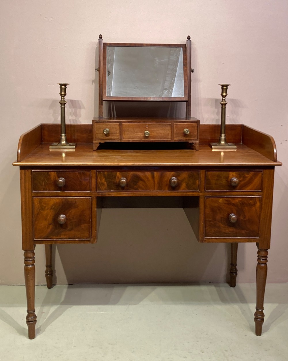 Late Georgian mahogany dressing table. View II