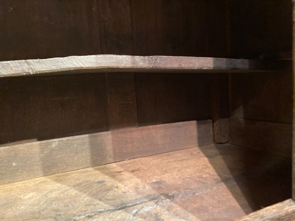 Charles II carved oak cupboard. View IX