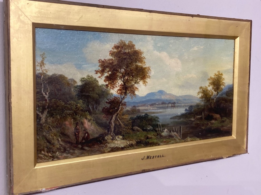 Pair of Victorian oil paintings by John Westall. View IV