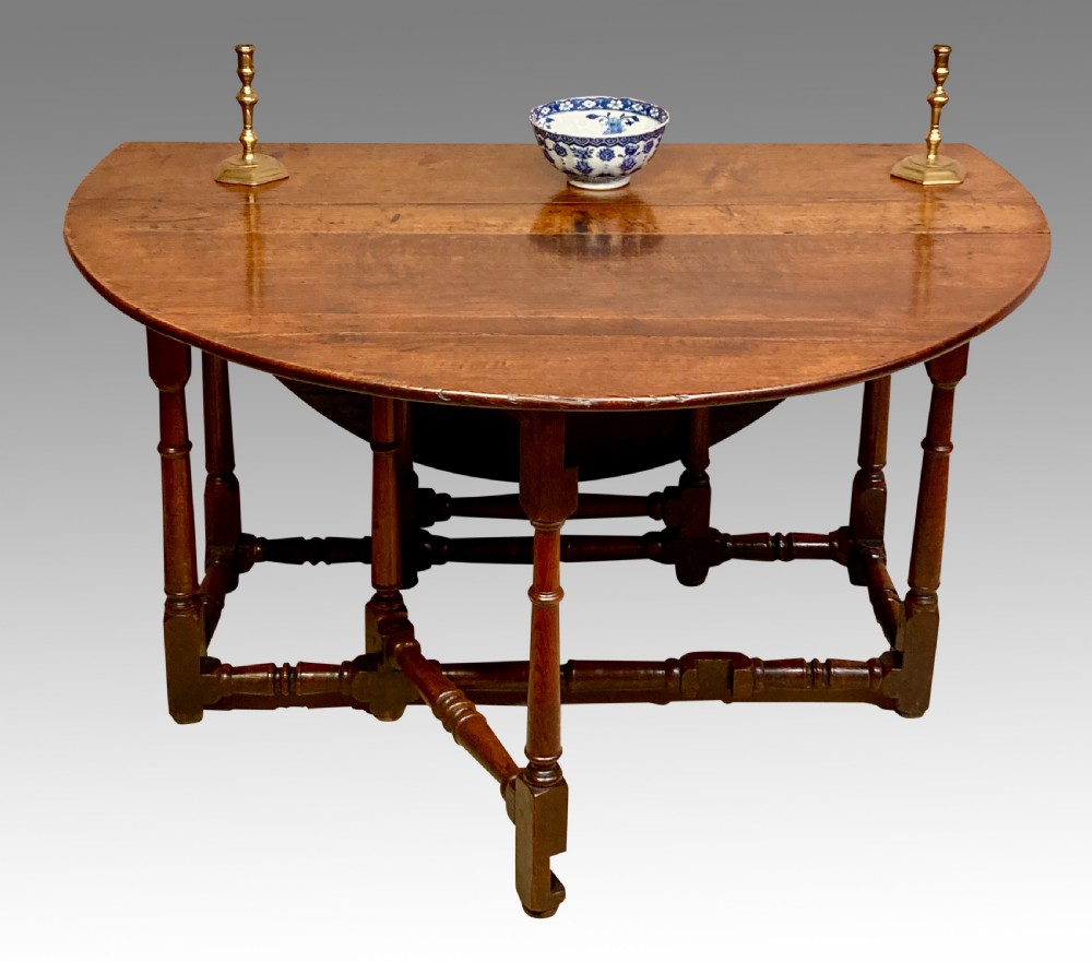 Queen Anne Welsh oak gateleg table. View V