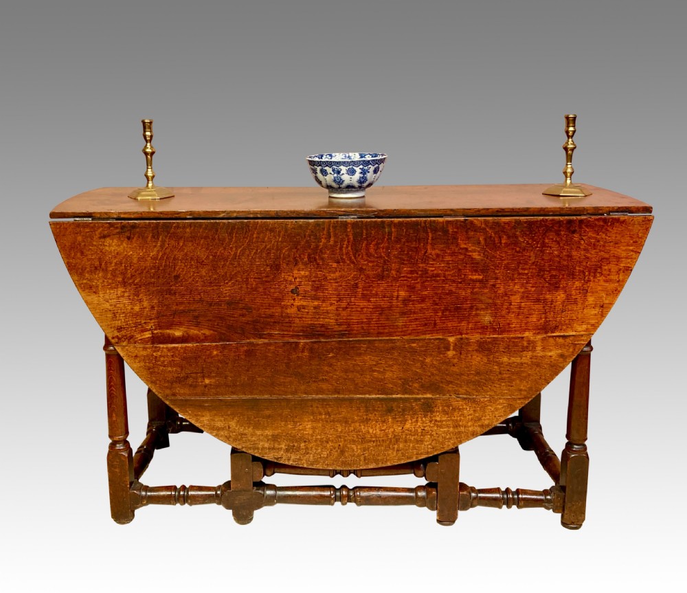 Queen Anne Welsh oak gateleg table. View VI