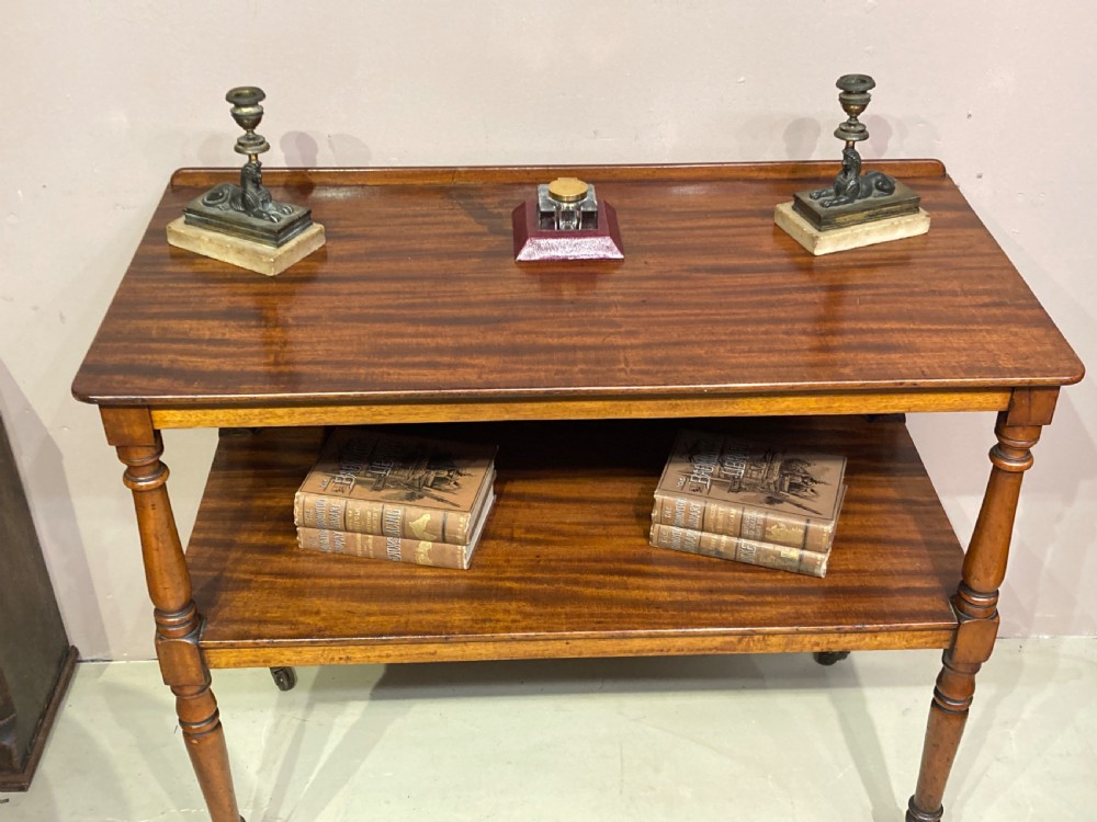 Small Victorian mahogany dumb waiter. View V