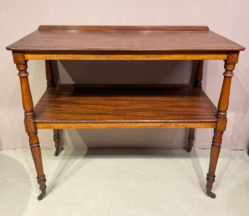 Small Victorian mahogany dumb waiter. View VI