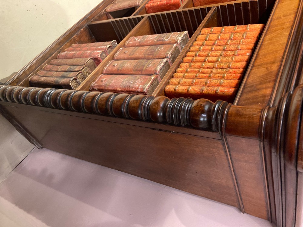 Late Georgian mahogany bookshelves. View II