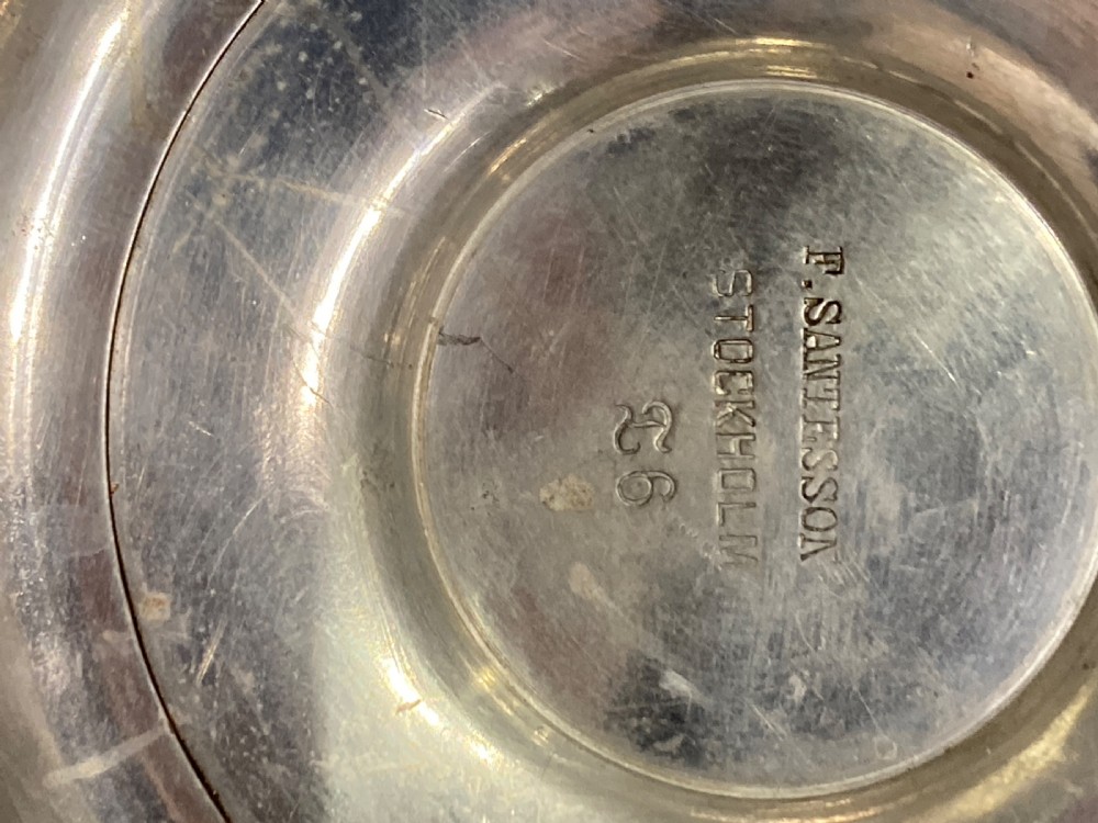 Swedish  commemorative oak and pewter Daubenkrug tankard. View VII