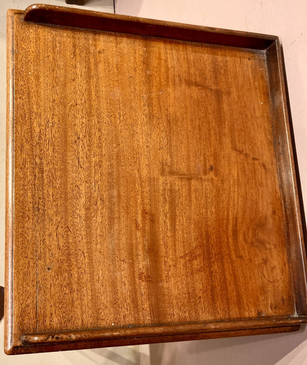 Late Georgian mahogany bedside table. View VI