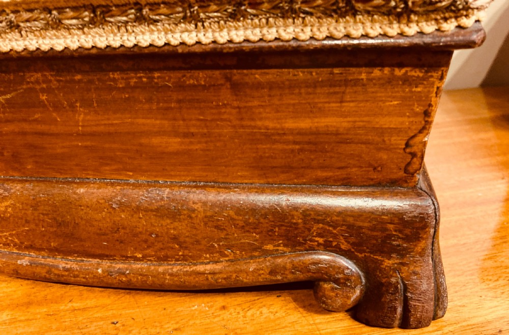 Pair of Victorian mahogany footstools. View III