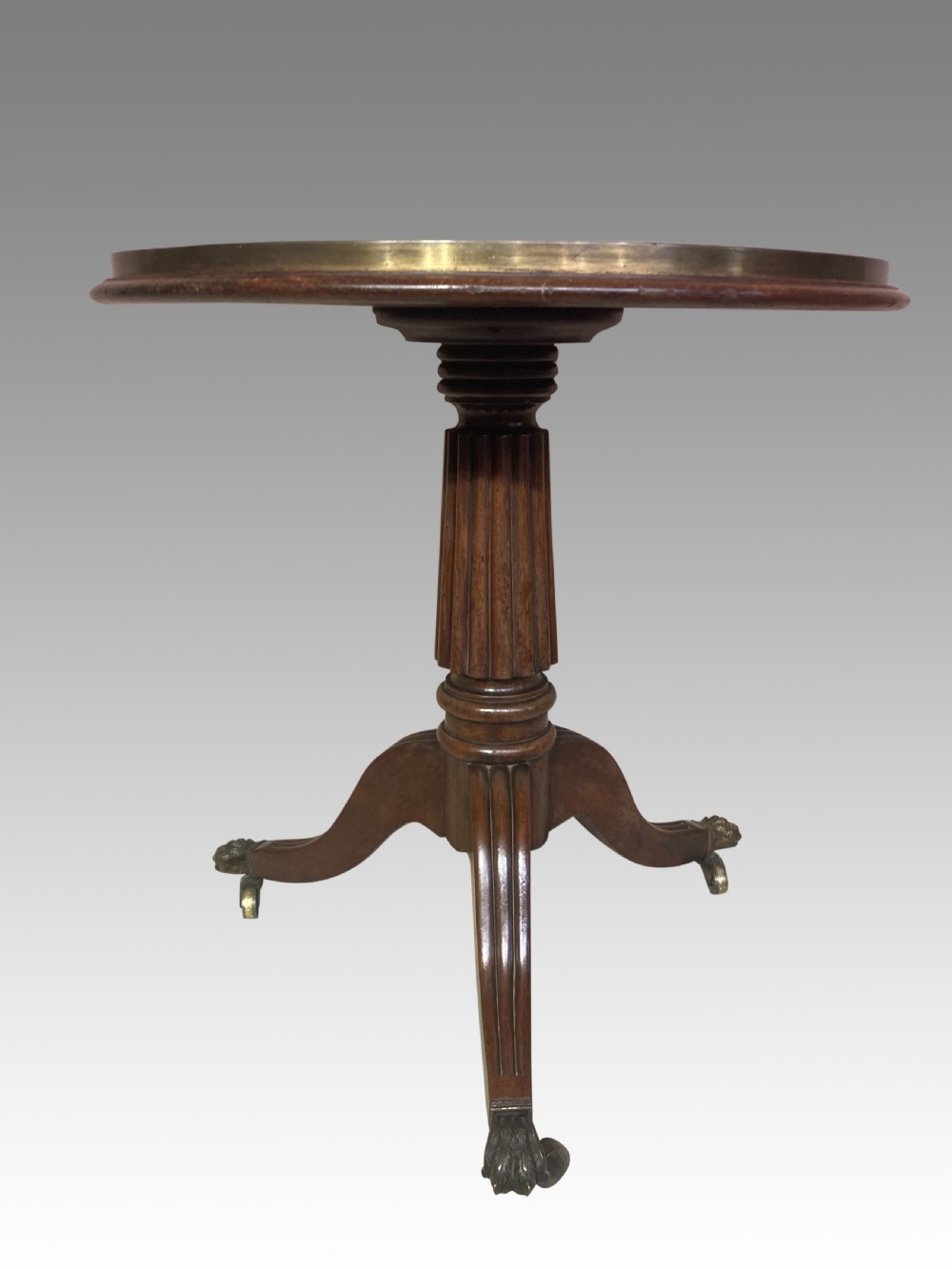 Georgian mahogany revolving butlers table. View II